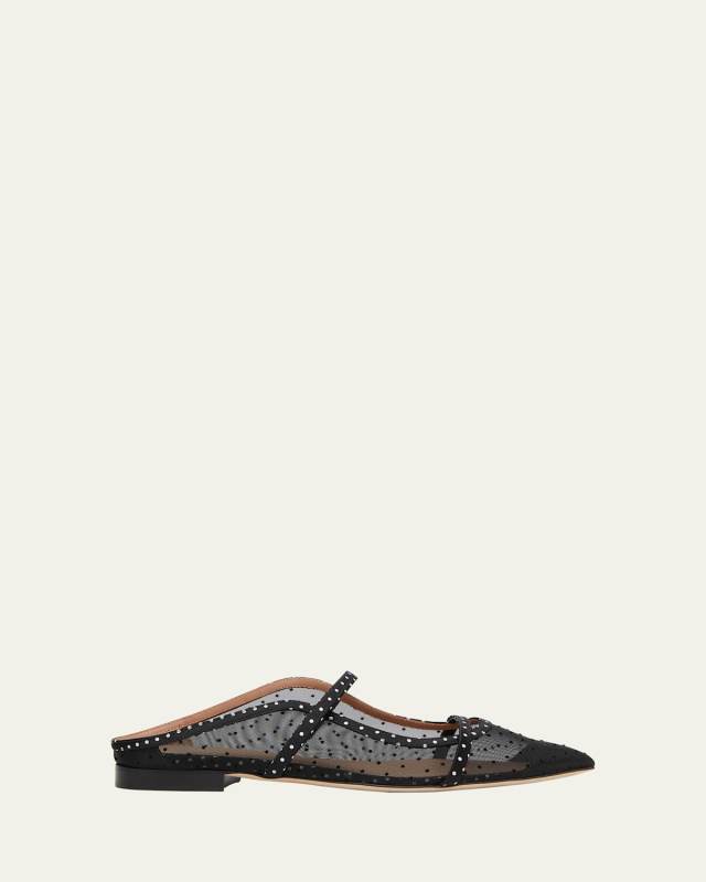 Maureen Polka Dot Mesh Ballerina Mules